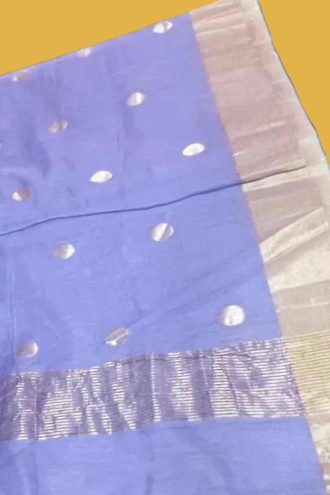 Lavender Pure Chanderi Silk Saree