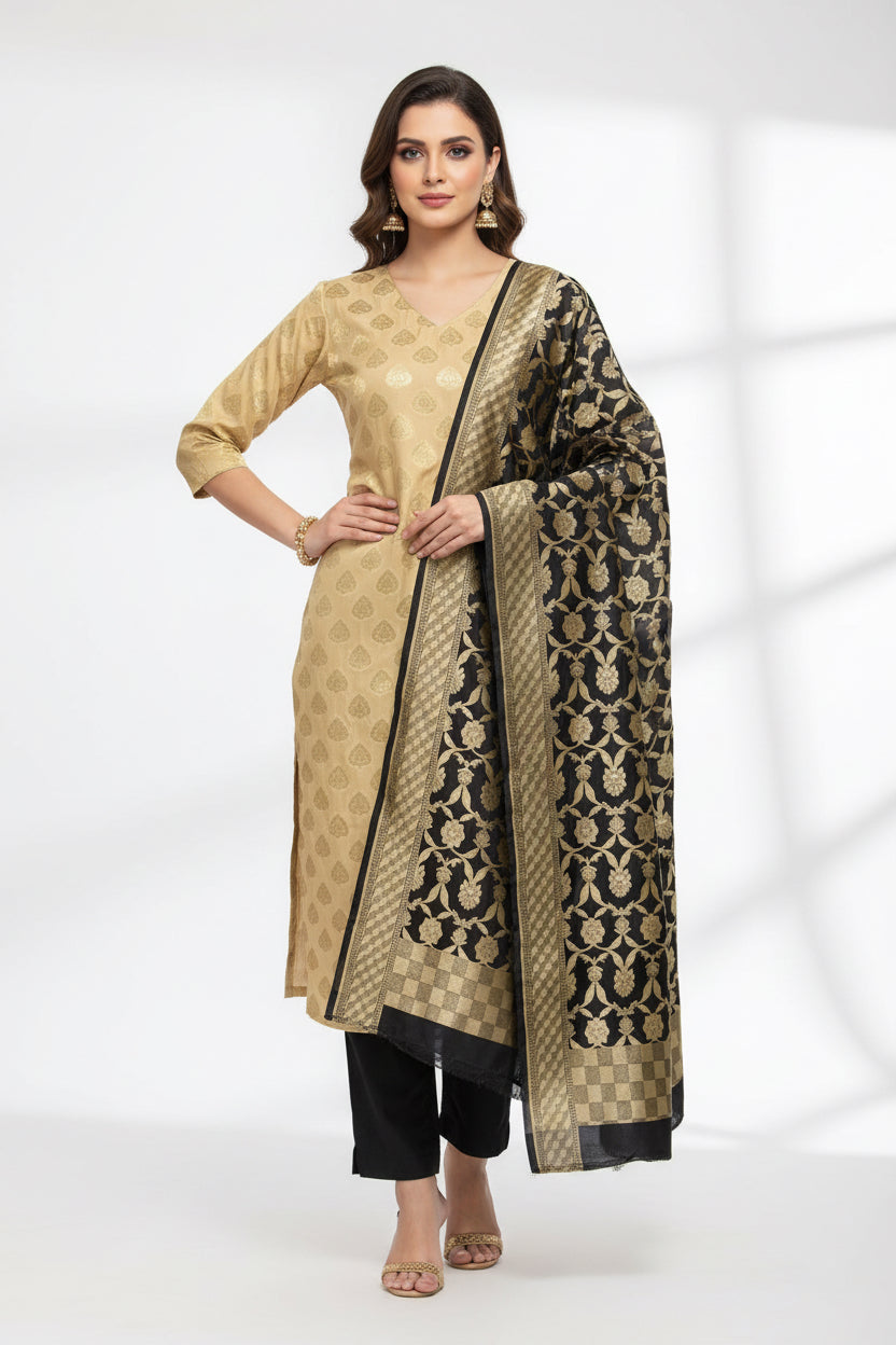 Gold & Black Banarasi Salwar Set