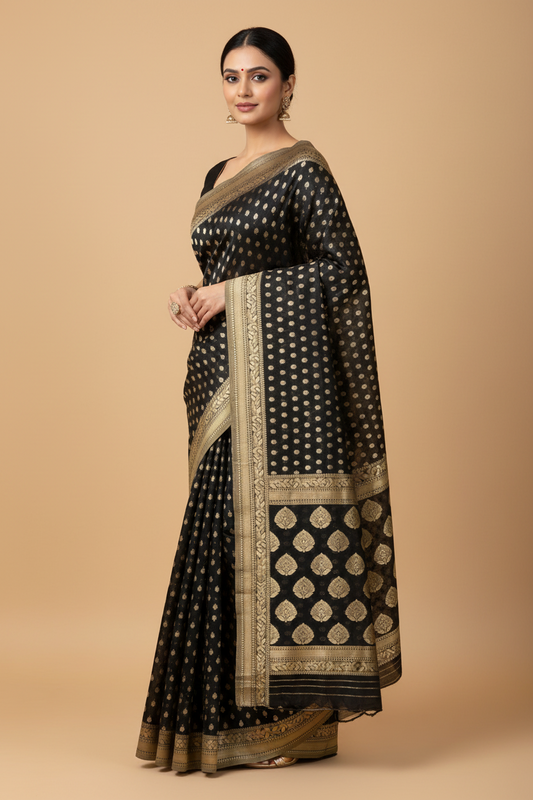 Black Banarasi Georgette Saree