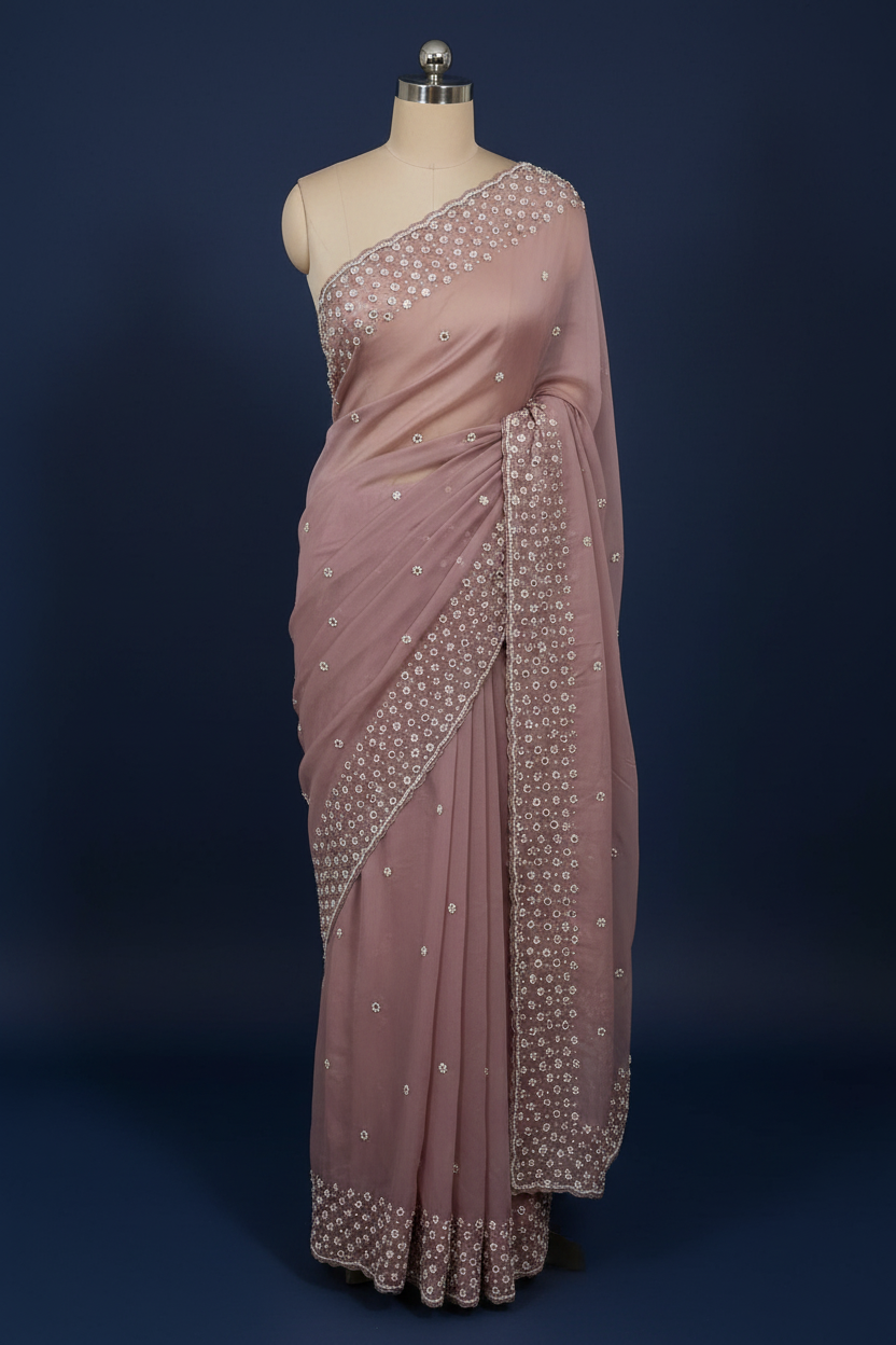1722 Blush Pink Organza - No Blouse