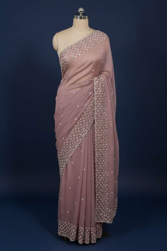 1722 Blush Pink Organza - No Blouse