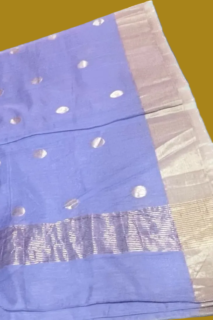 Lavender Pure Chanderi Silk Saree