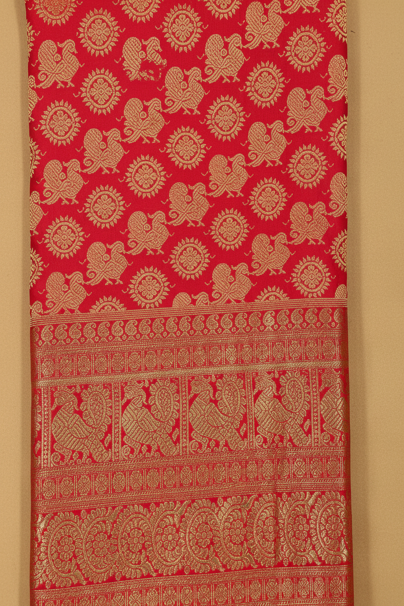 Red Pure Kanjeevaram Silk Saree