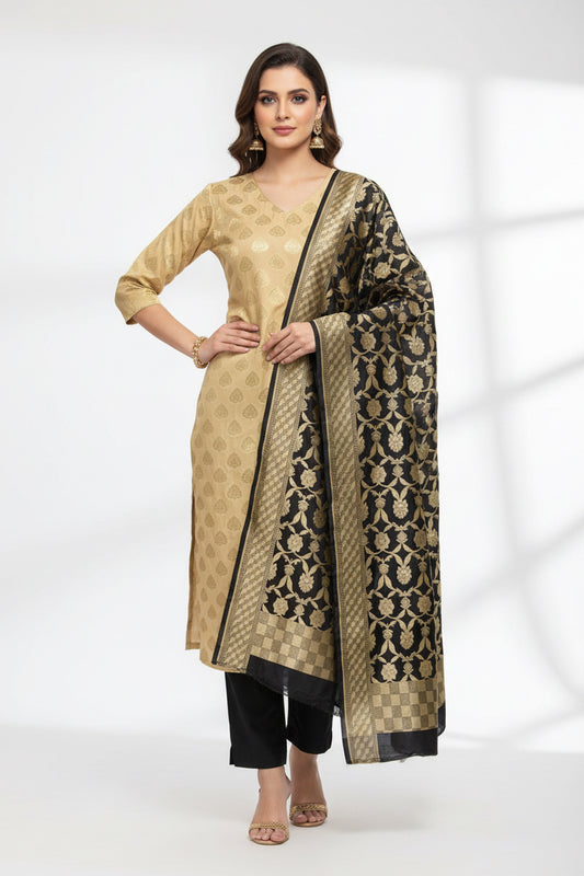 Gold & Black Banarasi Salwar Set