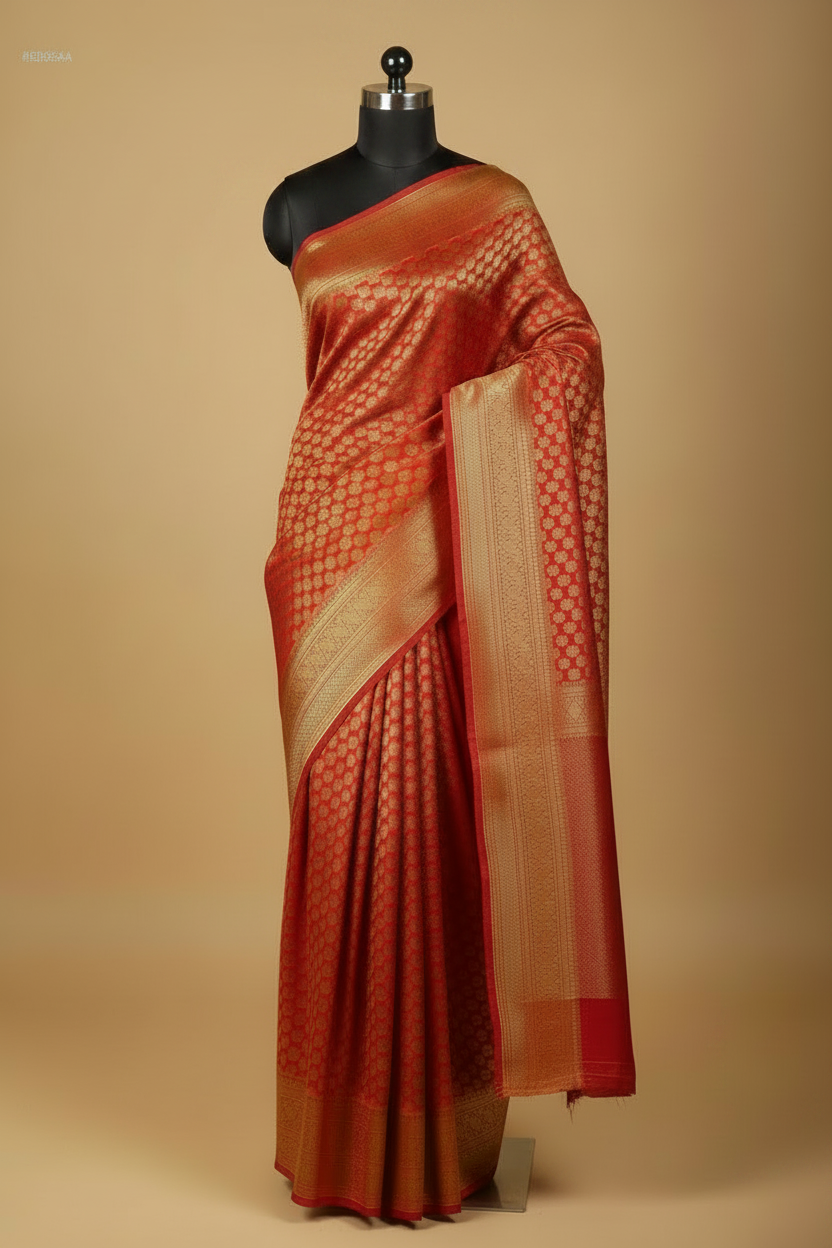 Red Pure Kanjeevaram Silk Saree