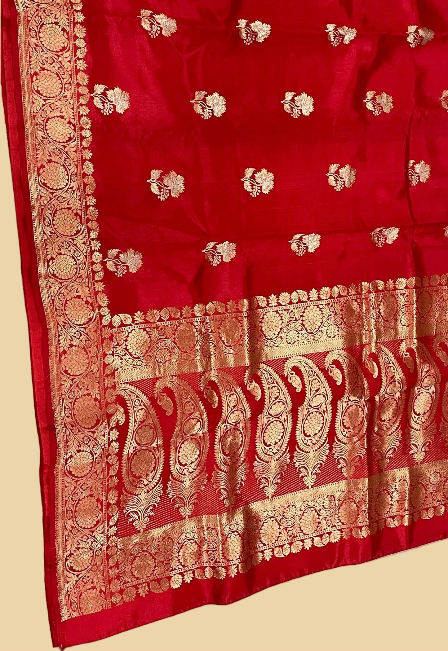 Red Pure Banarasi Katan Silk Saree