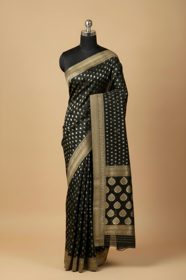 Black Banarasi Georgette Saree