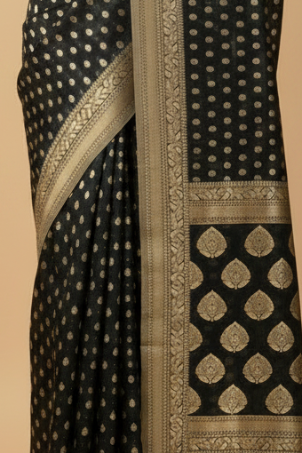 Black Banarasi Georgette Saree