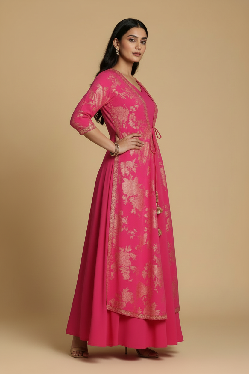 Back Panel Removed - Plain Pink Gown