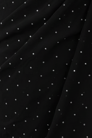 Black Georgette Saree with Crystal Work