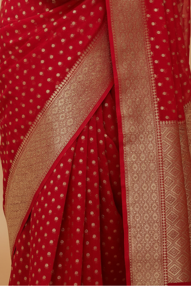 Close-up - Red Banarasi v3