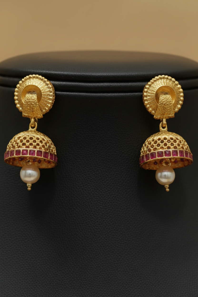 Gold Jhumka Close-Up