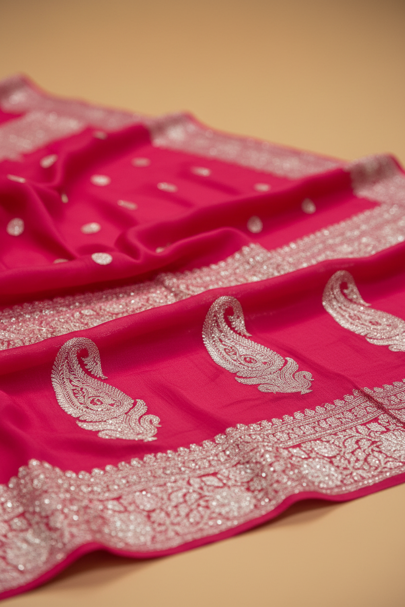 Pallu Paisley Close-up