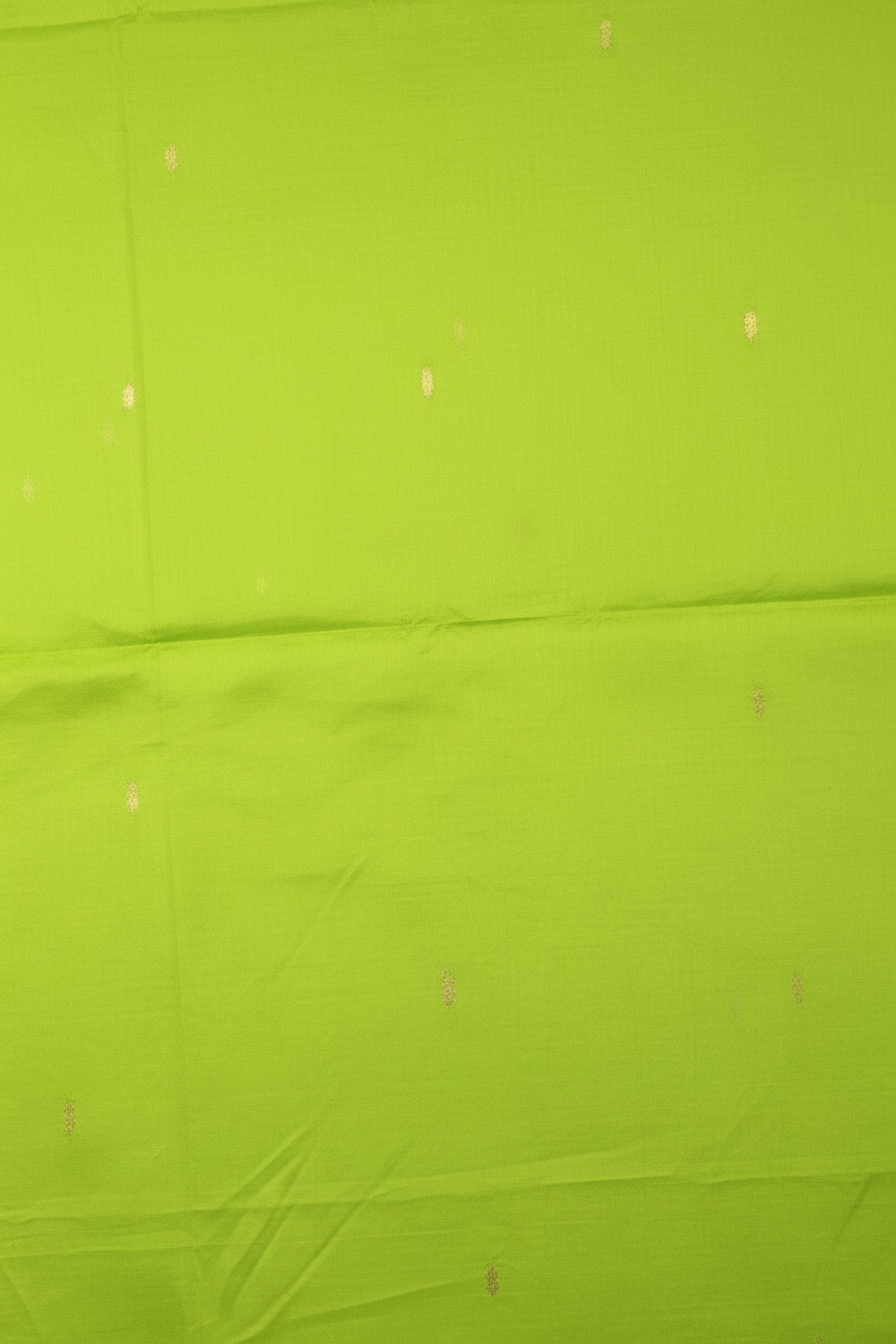 Parrot green crepe silk fabric