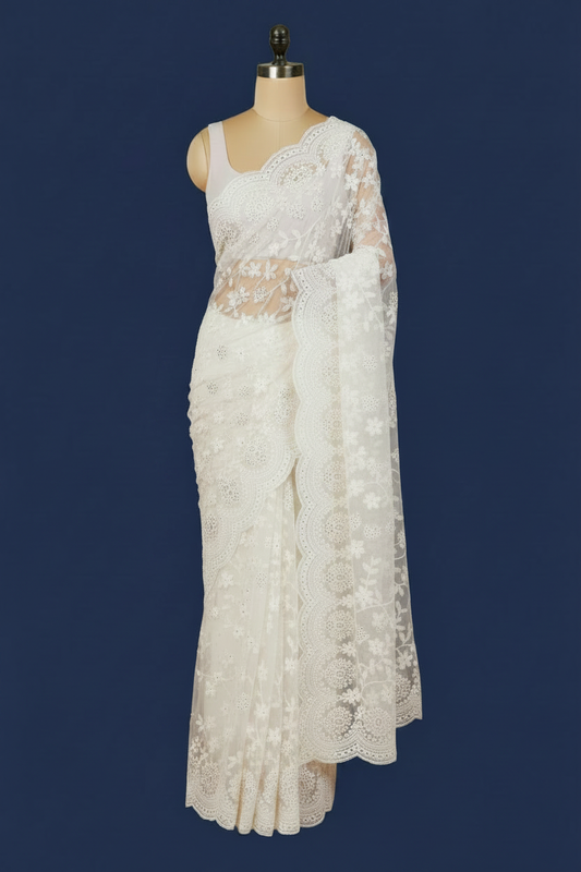 White Net Stonework — No Hand Visible